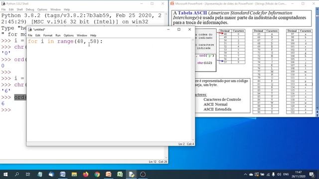 [Python] Tabela ASCII - Números смотреть онлайн