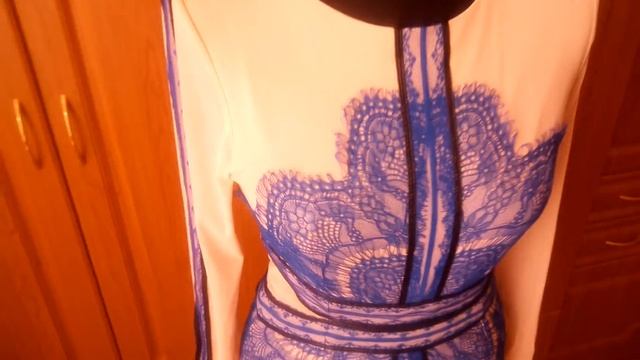 ПОКУПКИ - ПЛАТЬЕ ИЗ СЕТЧАТОЙ ТКАНИ С СИНИМ КРУЖЕВОМ #Aliexpress смотреть онлайн