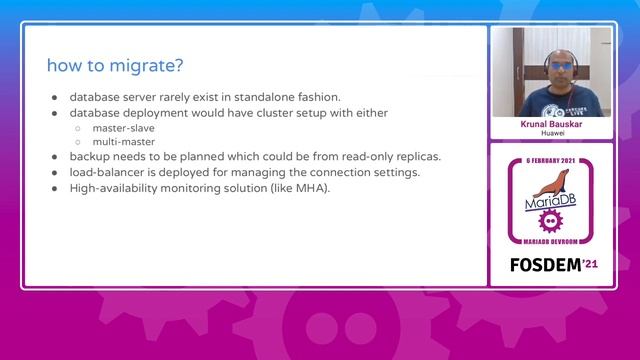 Migrating MariaDB Cluster to ARM - Krunal Bauskar - FOSDEM 2021 смотреть онлайн