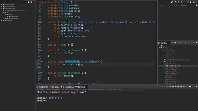 8 - Principios de programación en Java - Ejercicio Parte 1, Clases, Arreglos, Scanner смотреть онлайн