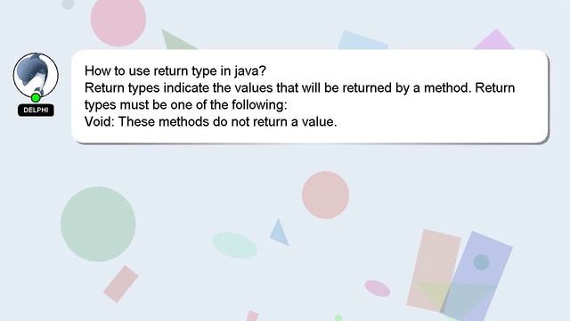 How to use return type in java? смотреть онлайн
