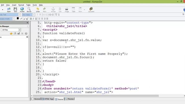 Std-12 Java Script validation Form by Shreya Dave смотреть онлайн