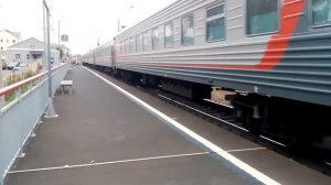 Электровоз ЧС7 248 с поездом 375Я Воркута-Москва. Станция Сергиев Посад