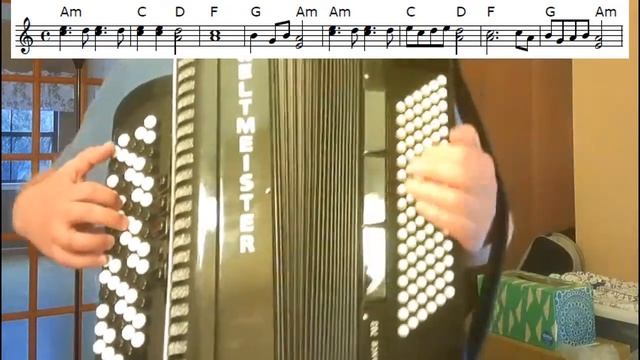 Бригада С - Дорожная (Поворачивай к черту) - на баяне - кавер, разбор, ноты смотреть онлайн