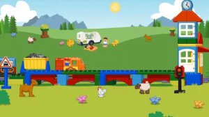 ЛЕГО ДУПЛО Поезд. Железная дорога в Обучающей Игре Лего Дупло / LEGO DUPLO Train