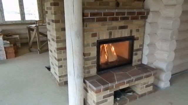 Кассетный камин с отпительно-варочной печью смотреть онлайн