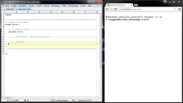 PHP OOP #02 Klasse definieren - Datum [deutsch] смотреть онлайн
