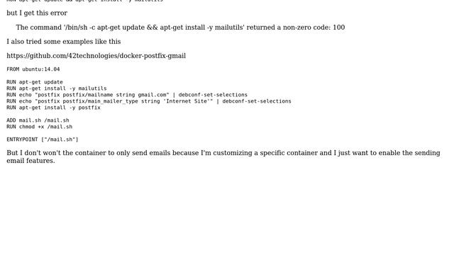 Sending Emails within a Docker Container смотреть онлайн