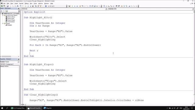 Excel VBA Online Course - 6.3.2 Looping Through a Range смотреть онлайн