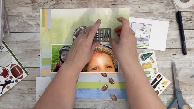 #30dscbl12 | 49 and Market Spectrum Gardenia | Scrapbooking Layout GAME DAY смотреть онлайн