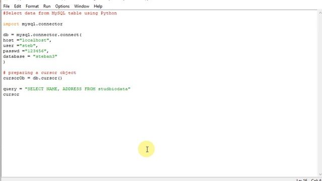 Select data from MySQL table using Python смотреть онлайн