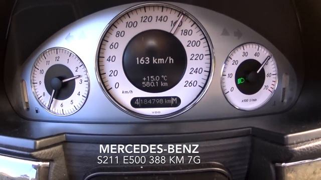 Mercedes-Benz E500/E550 W211 7G Tronic 388 Hp / 285 KW 100-200 Km/h