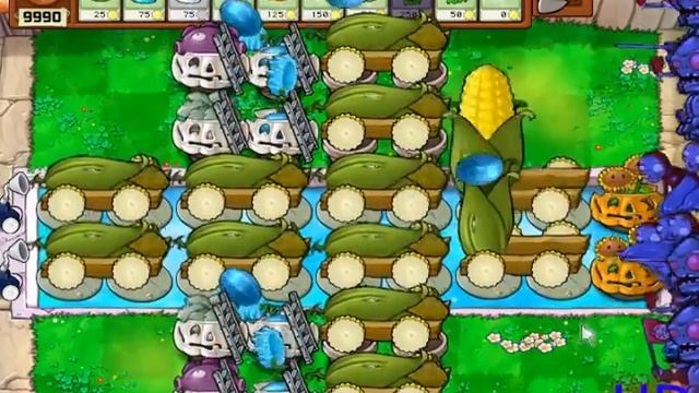 Plants vs. Zombies Выживание Бесконечно 12 Cob Cannon Стратегия смотреть онлайн