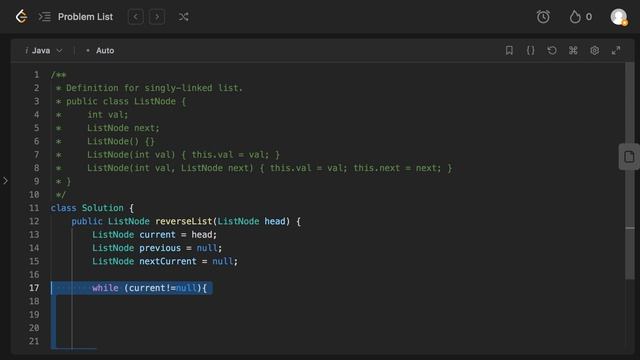 Reverse Linked List - Leetcode 206 - Java смотреть онлайн