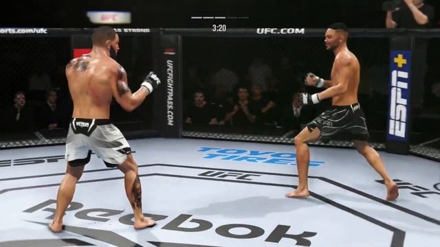 Andre Petroski vs Michel Pereira FULL FIGHT - UFC 4 AI Simulation смотреть онлайн