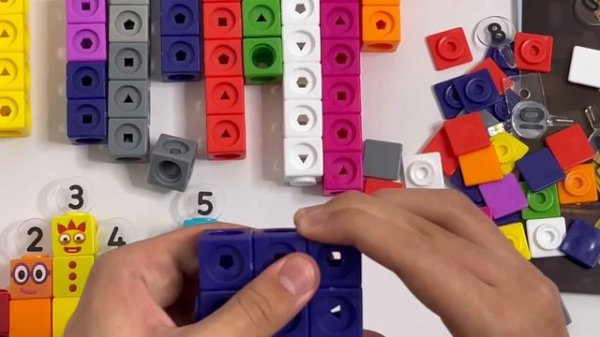 Unboxing Building Numberblocks, mathlink cubes 1-10