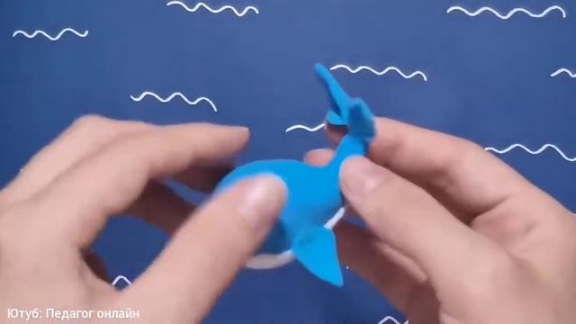 КИТ из пластилина. Видео лепка. Поделки для детей. Творчество. Whale. Clay. Plasticine. DIY