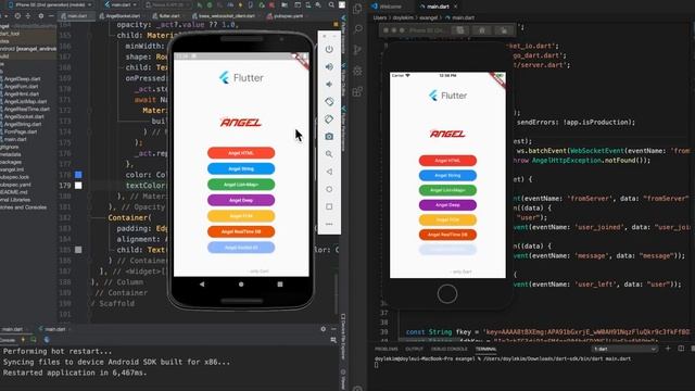 [코드 공유] Flutter & Angel WebSocket On / Emit(Broadcast) : 실시간 양방향 통신 채팅 смотреть онлайн