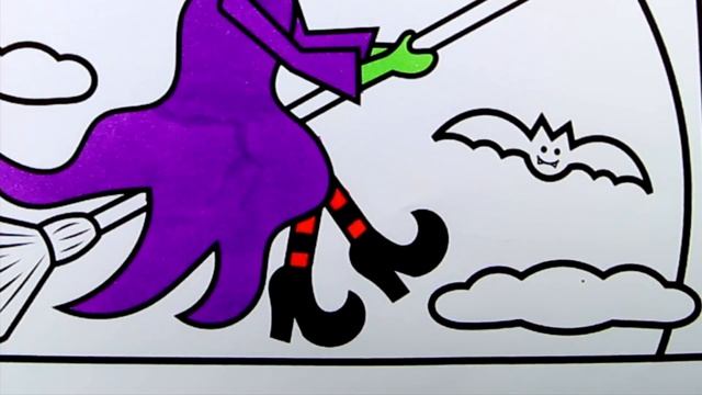 How to Draw a HALLOWEEN WITCH for Kids ?????Halloween Witch Drawing and Coloring Pages for Kids смотреть онлайн