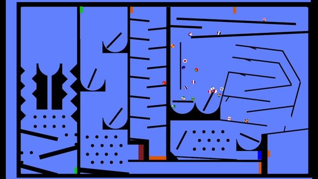 20 Country Elimination Scrimmage In Algodoo, Preseason 1 Day 1- Captain Marble Racing