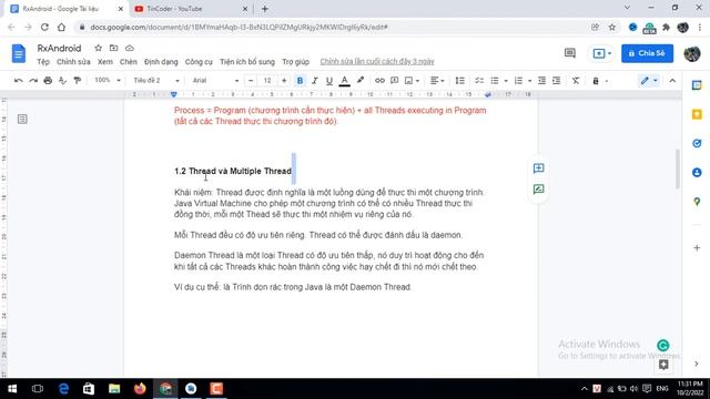 Tìm hiểu Process, Thread, Multiple Thread và cách tạo ra Thread trong Android - [RxAndroid Part 1] смотреть онлайн