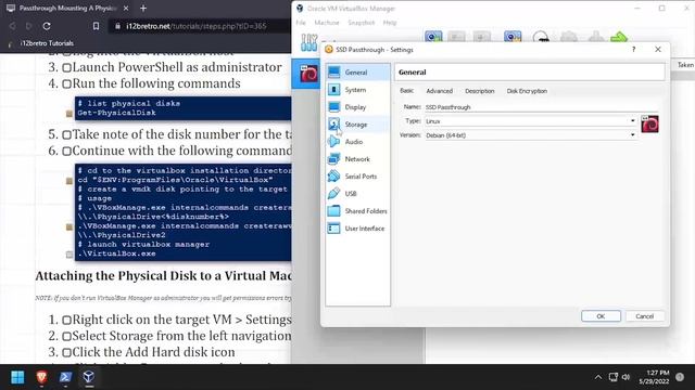 Passthrough Mounting A Physical Disk Drive in VirtualBox смотреть онлайн