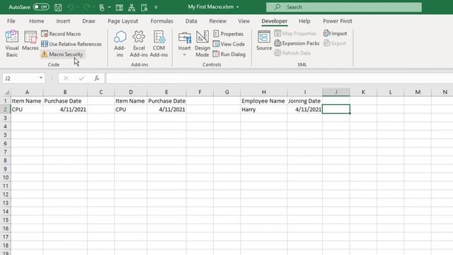 Macro Security Settings смотреть онлайн
