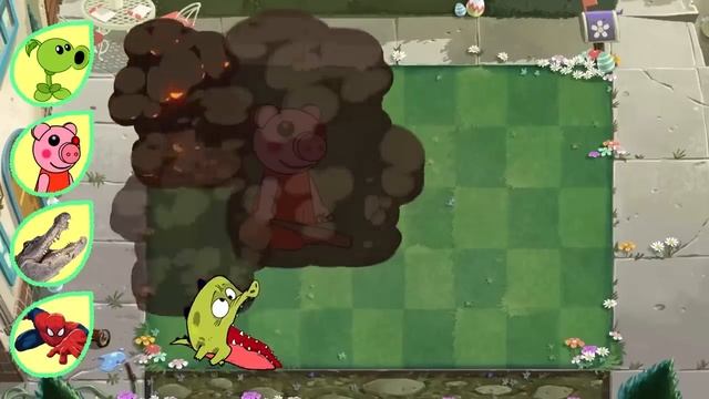 ROBLOX PIGGY x SPIDERMAN x CROCODILE - Plants vs Zombies Animation | Zombie Queen смотреть онлайн
