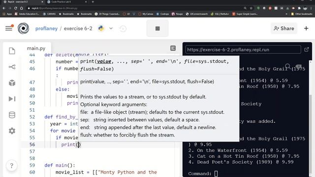 Beginning Python - Lists Example Program Movie List смотреть онлайн