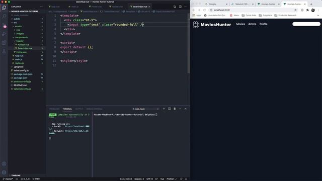 Movie Hunter App Build Header For Menu and Search NavBar Part 2 смотреть онлайн