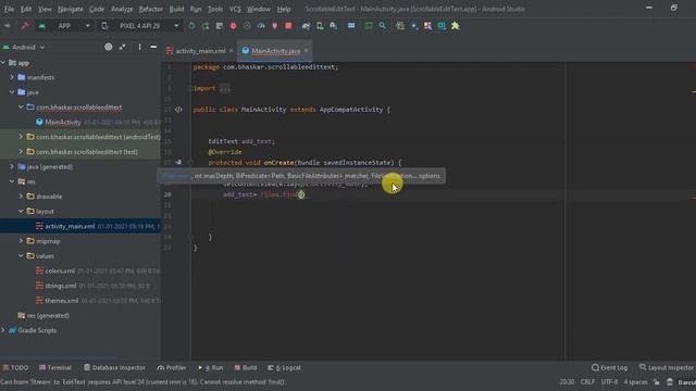 How to use scrollable editText inside scrollview in android смотреть онлайн