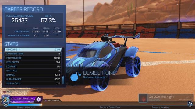 LEVEL 3000 ON ROCKET LEAGUE AND ALL STATS!!! смотреть онлайн