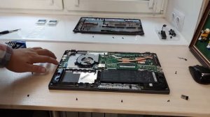Ноутбук ASUS M509DA - разборка, добавление памяти.