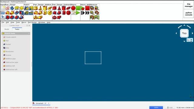 FreeCAD accessible via a web browser powered by a docker container. смотреть онлайн