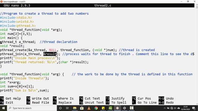 Program to Pass Parameters to a Thread смотреть онлайн