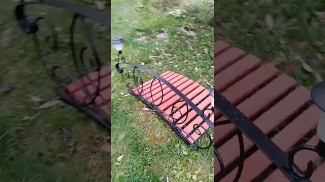 Кованый садовый мостик с фонарями 862-001R смотреть онлайн