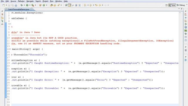 TAMIL JAVA CAN WE CATCH THROWABLE DEMO смотреть онлайн