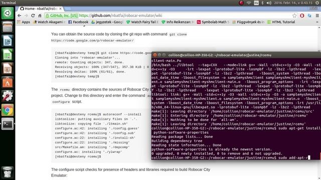ROBOCAR-EMULATOR Installation Guide (Ubuntu 14.04) смотреть онлайн