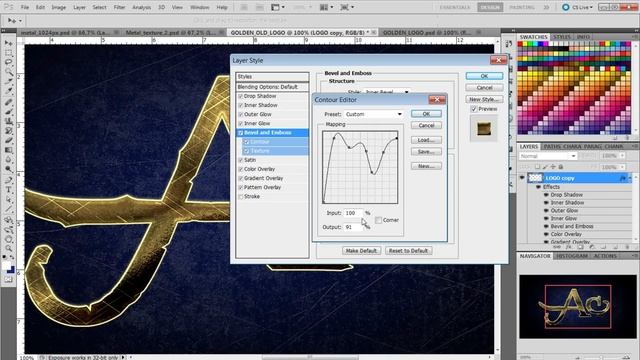 Урок_26_Adobe_Photoshop_CS5!!! Создание лого из золота!