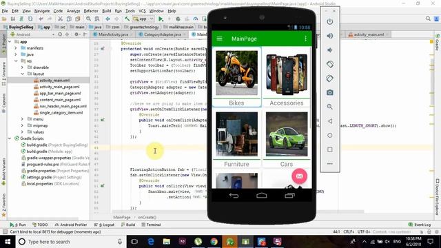 How to make Smooth Scrolling in Grid View, Buy & Sell App part 3 смотреть онлайн