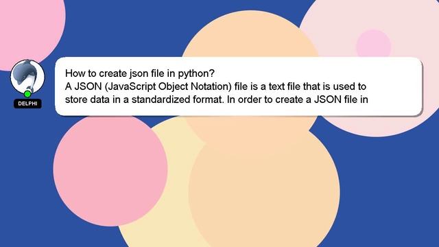 How to create json file in python? смотреть онлайн