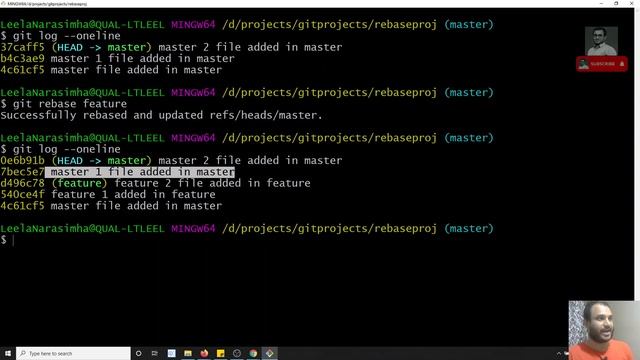 17. Implementing GIT Rebase in project and understand the difference between merge & Rebase - GIT смотреть онлайн