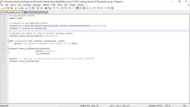 RabbitMQ: Creating a Queue смотреть онлайн