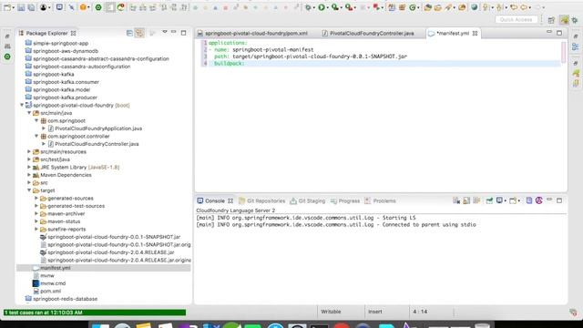 Pivotal Cloud Foundry | using Manifest file for Deployments | Simple Programming смотреть онлайн