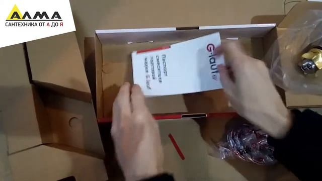 Распаковка смесителя Glauf 8G4-A018 смотреть онлайн