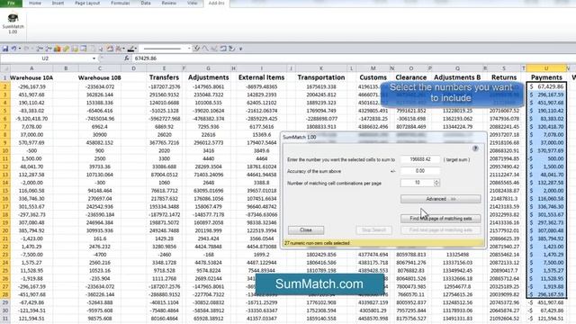 SumMatch - Find groups of numbers that add up to a Target Sum смотреть онлайн
