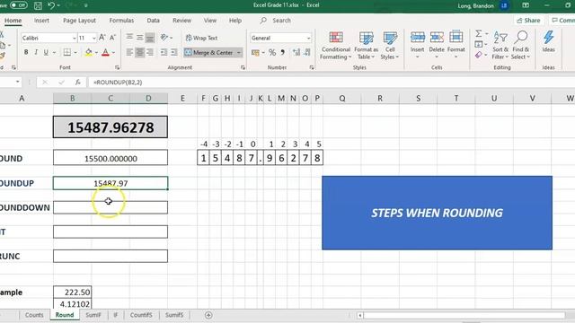 MS Excel | Round Functions смотреть онлайн