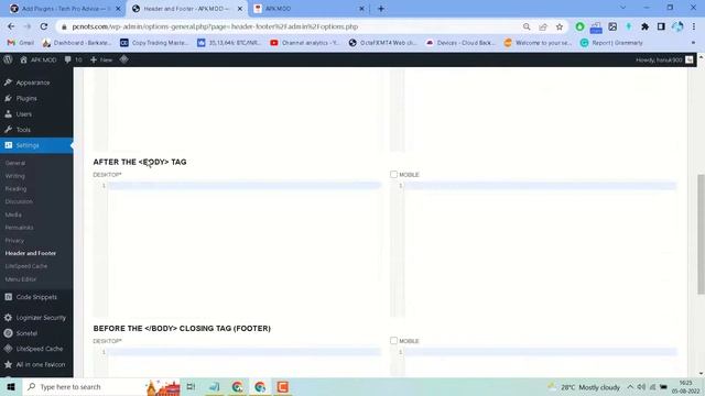 add html code to the body of WordPress смотреть онлайн