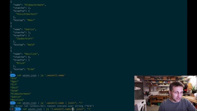 jq - JSON in der Kommandozeile - Das große JSON Tutorial #7 смотреть онлайн