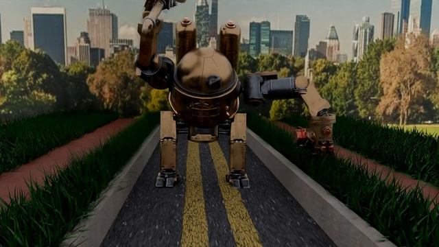 First Animation Robot [ Blender ] #blender #robot #steampunk #animation смотреть онлайн